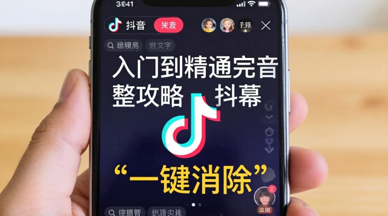 拍抖音屏幕加字怎么去掉