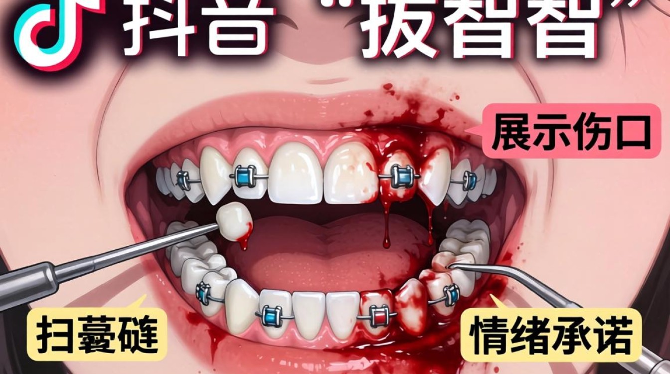 拔智齿的抖音文案怎么写避免违规