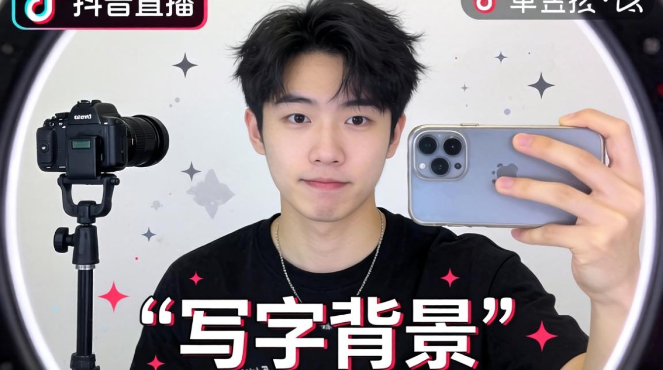 抖音直播写字背景怎么弄