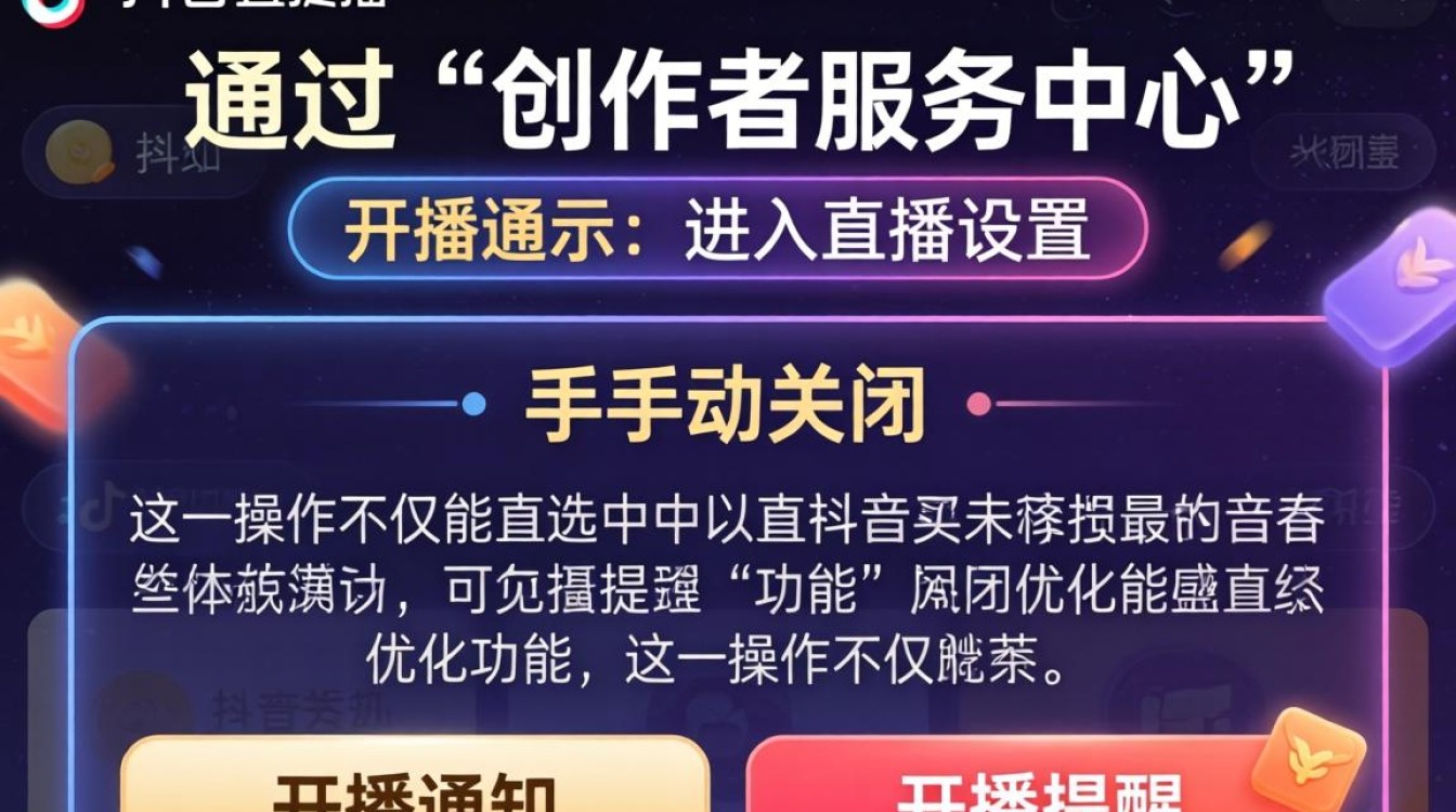 抖音刚开播的提示怎么关