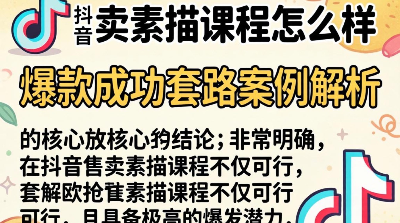 抖音卖素描课程怎么样