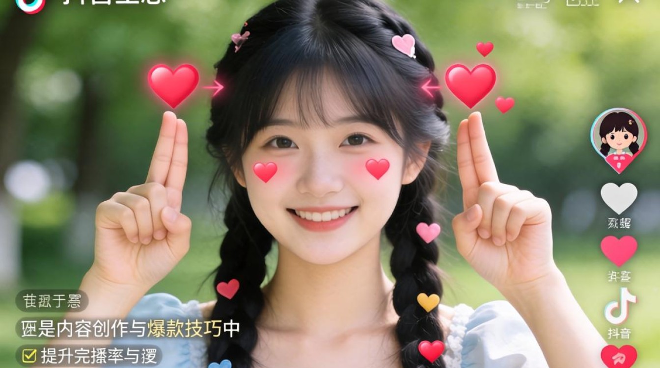 抖音手势比爱心教程与爆款技巧
