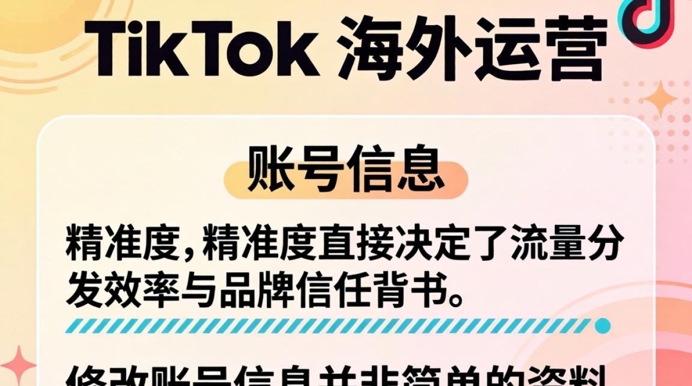 TikTok 修改账号信息步骤及海外市场入局指南