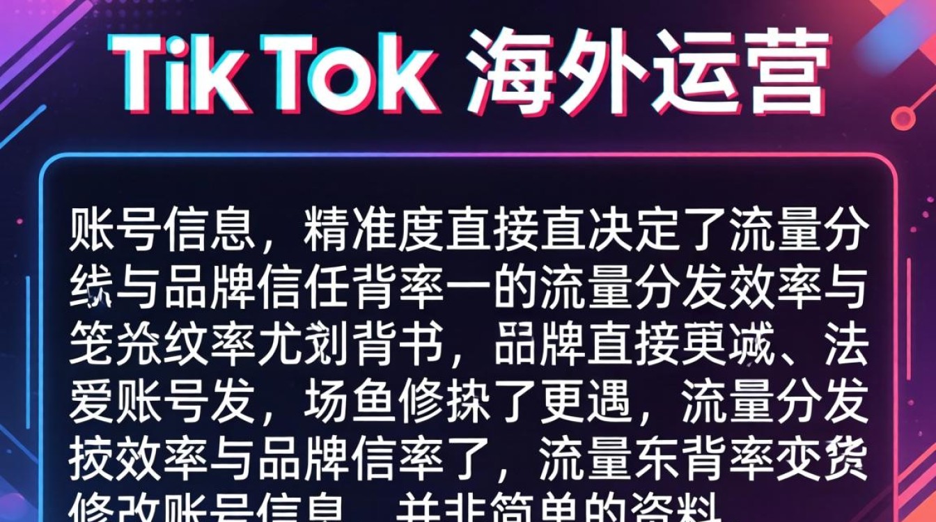 TikTok 修改账号信息步骤及海外市场入局指南