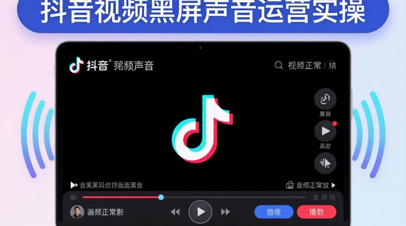 抖音黑屏怎么搞有声音
