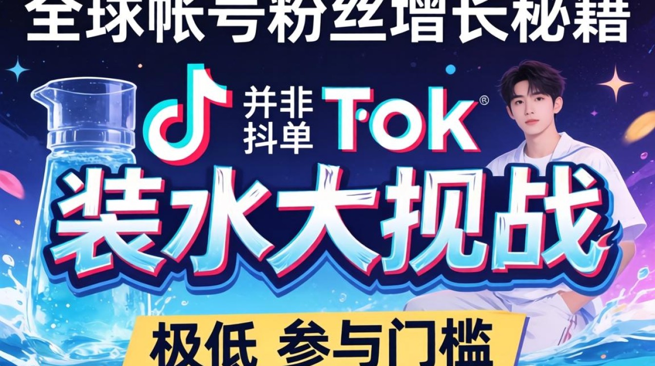 TikTok 装水大挑战全球账号粉丝增长秘籍