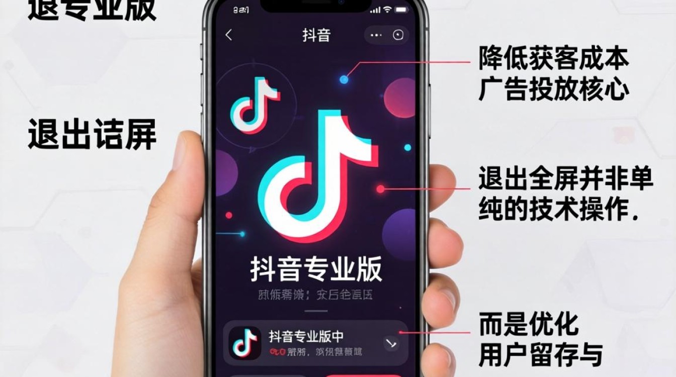 抖音专业版怎么退出全屏