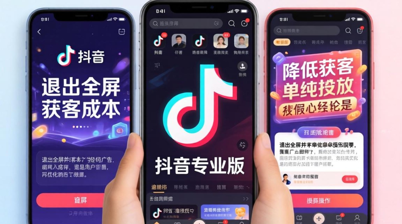 抖音专业版怎么退出全屏