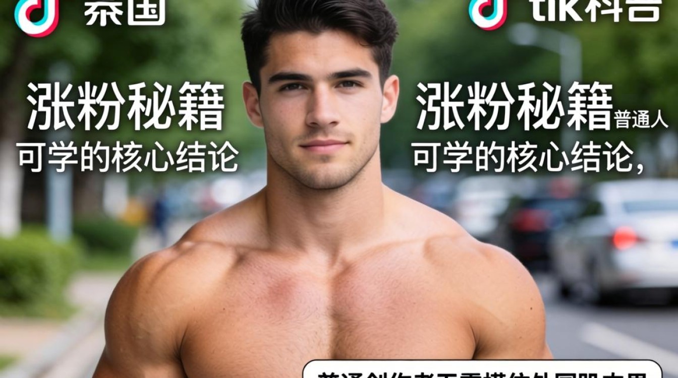 快手外国tiktok肌肉男涨粉秘籍普通人可学
