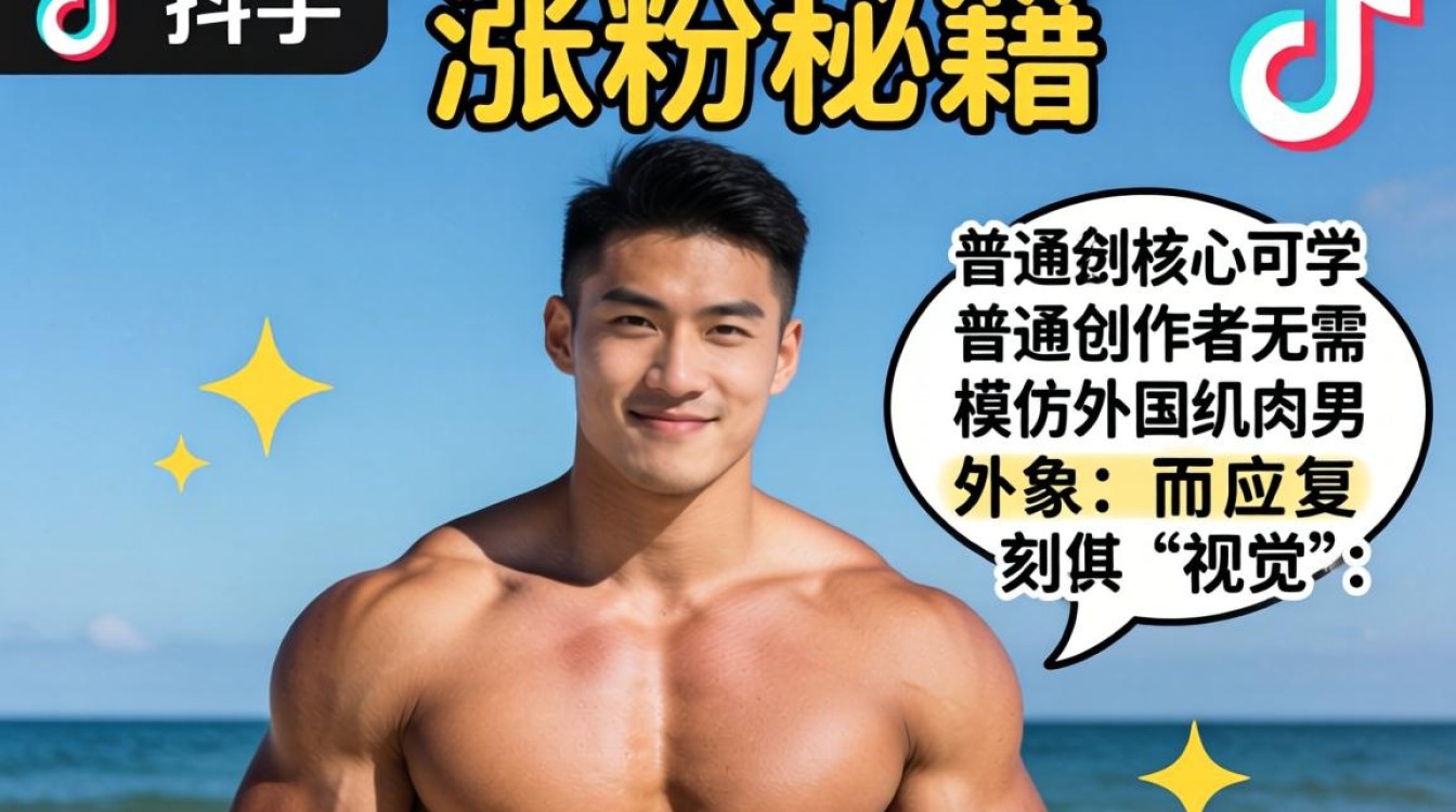 快手外国tiktok肌肉男涨粉秘籍普通人可学
