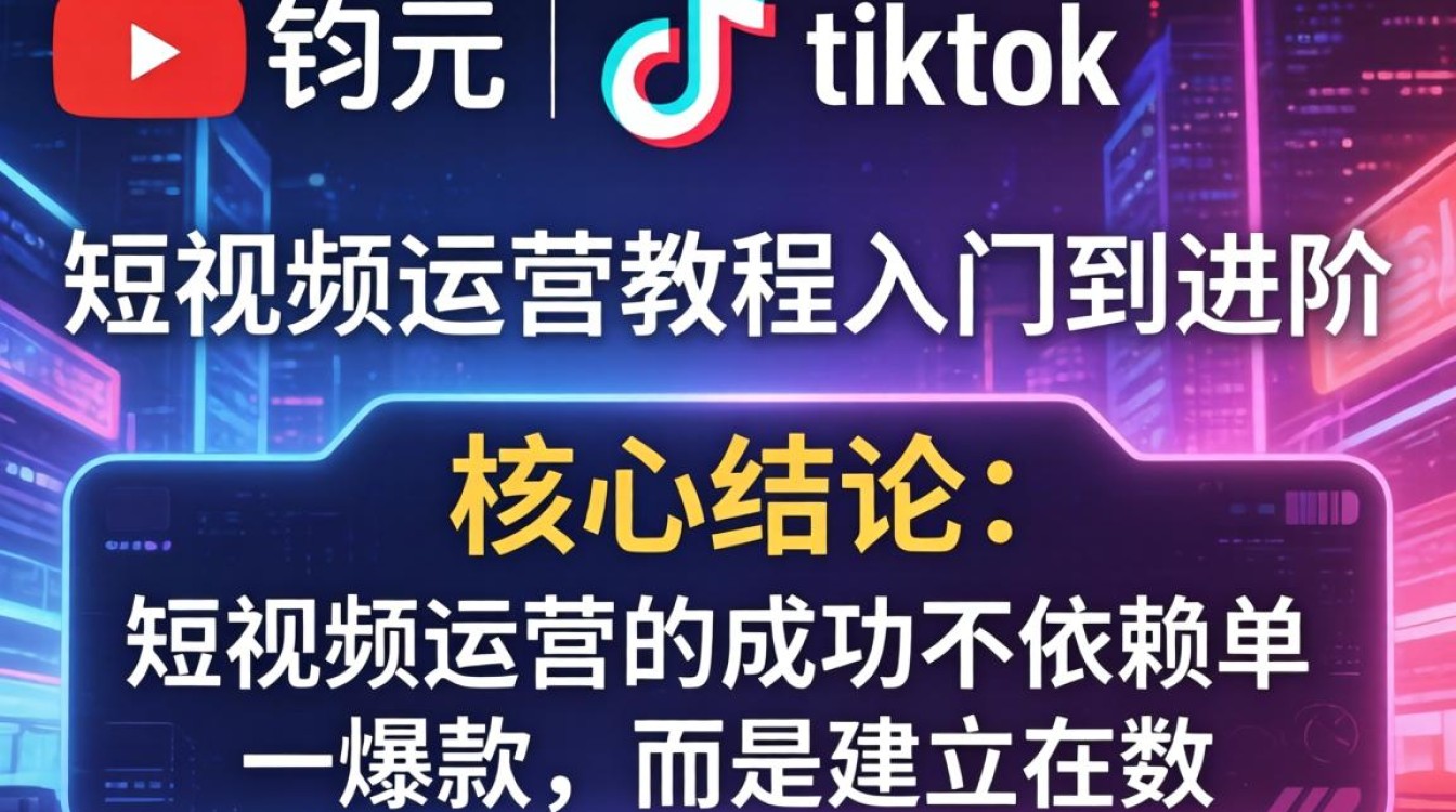 YouTube 钧元 tiktok 短视频 运营教程入门到进阶