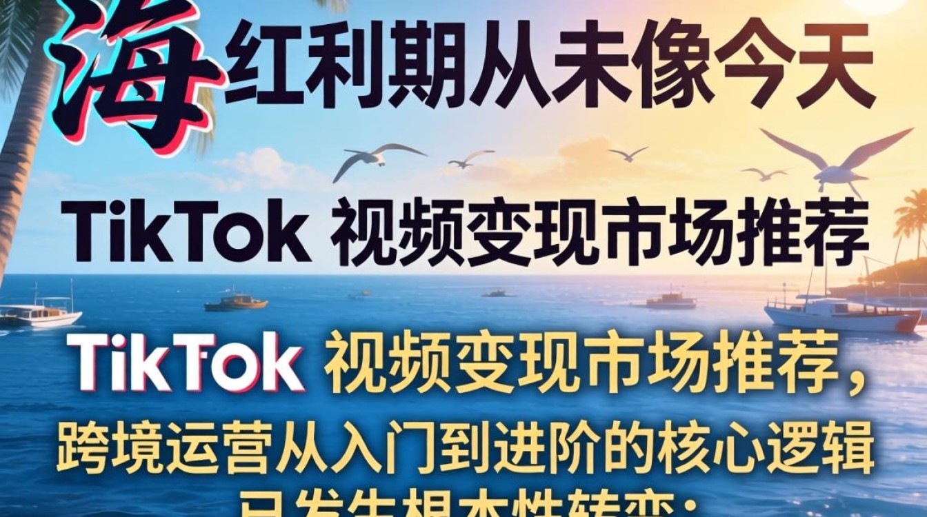 TikTok 视频变现市场推荐 跨境运营从入门到进阶