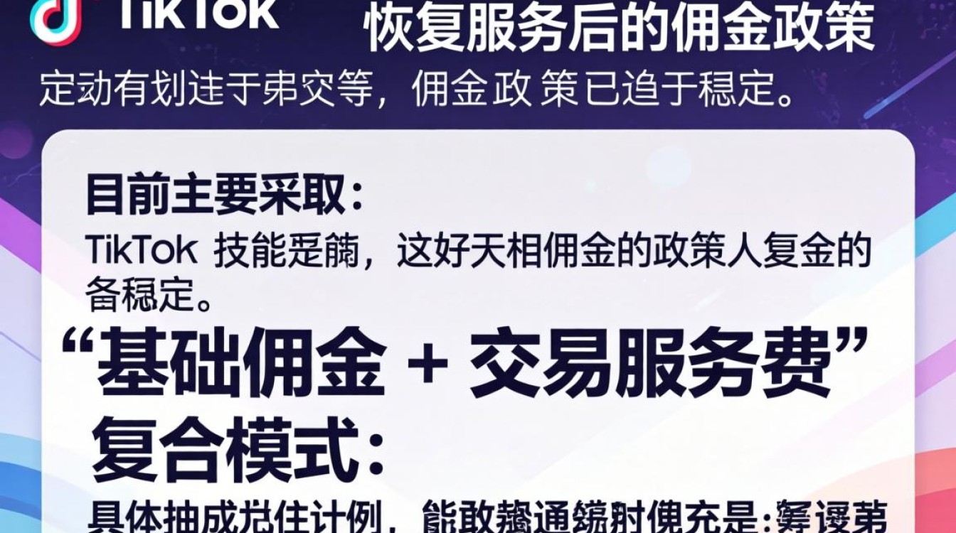 TikTok 恢复服务多少抽成