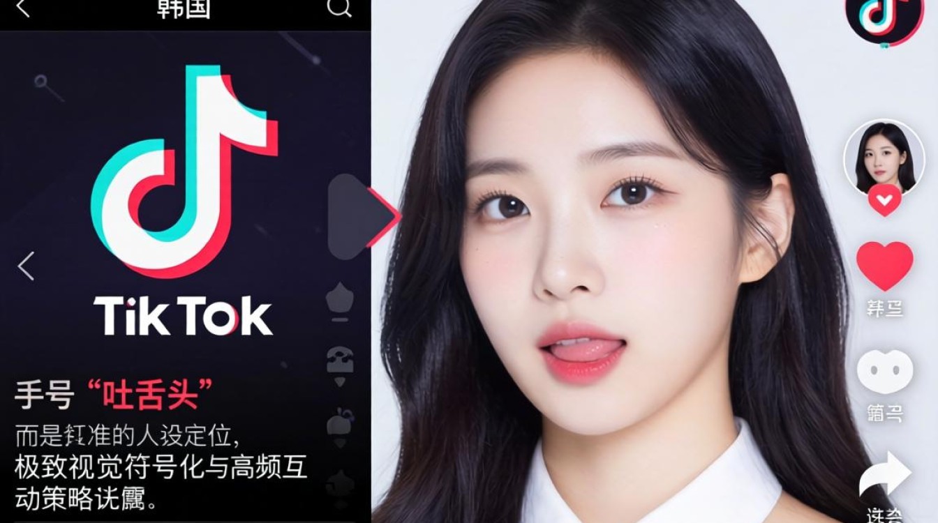 账号拆解韩国tiktok吐舌头
