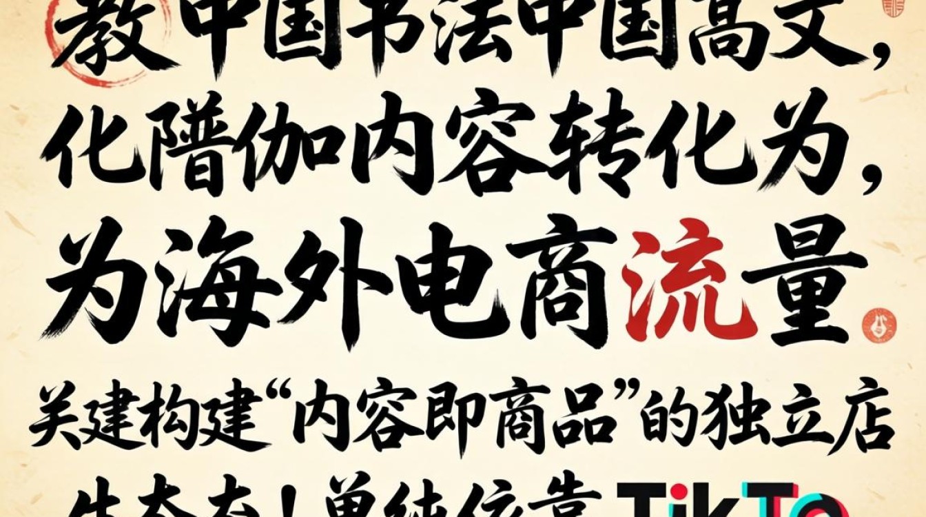 TikTok 中国书法评论独立站建站海外电商指南