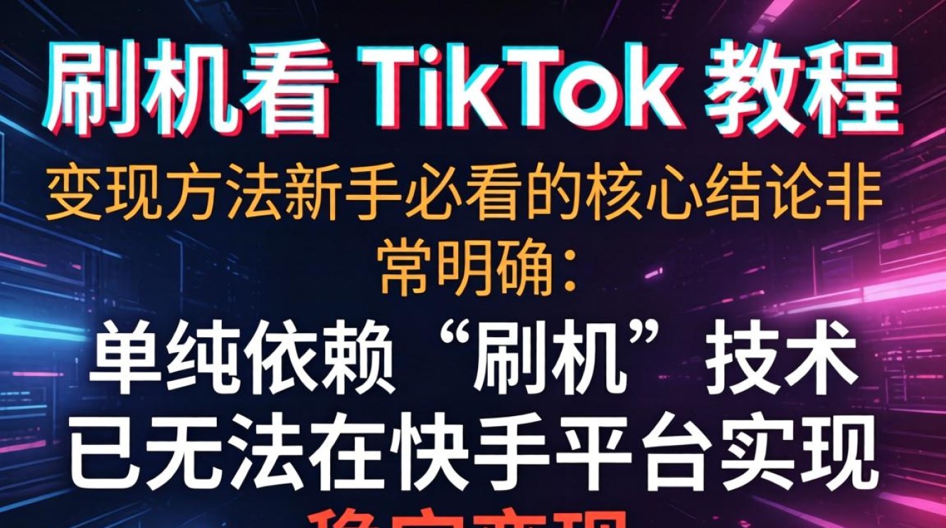 快手刷机看tiktok教程变现方法新手必看