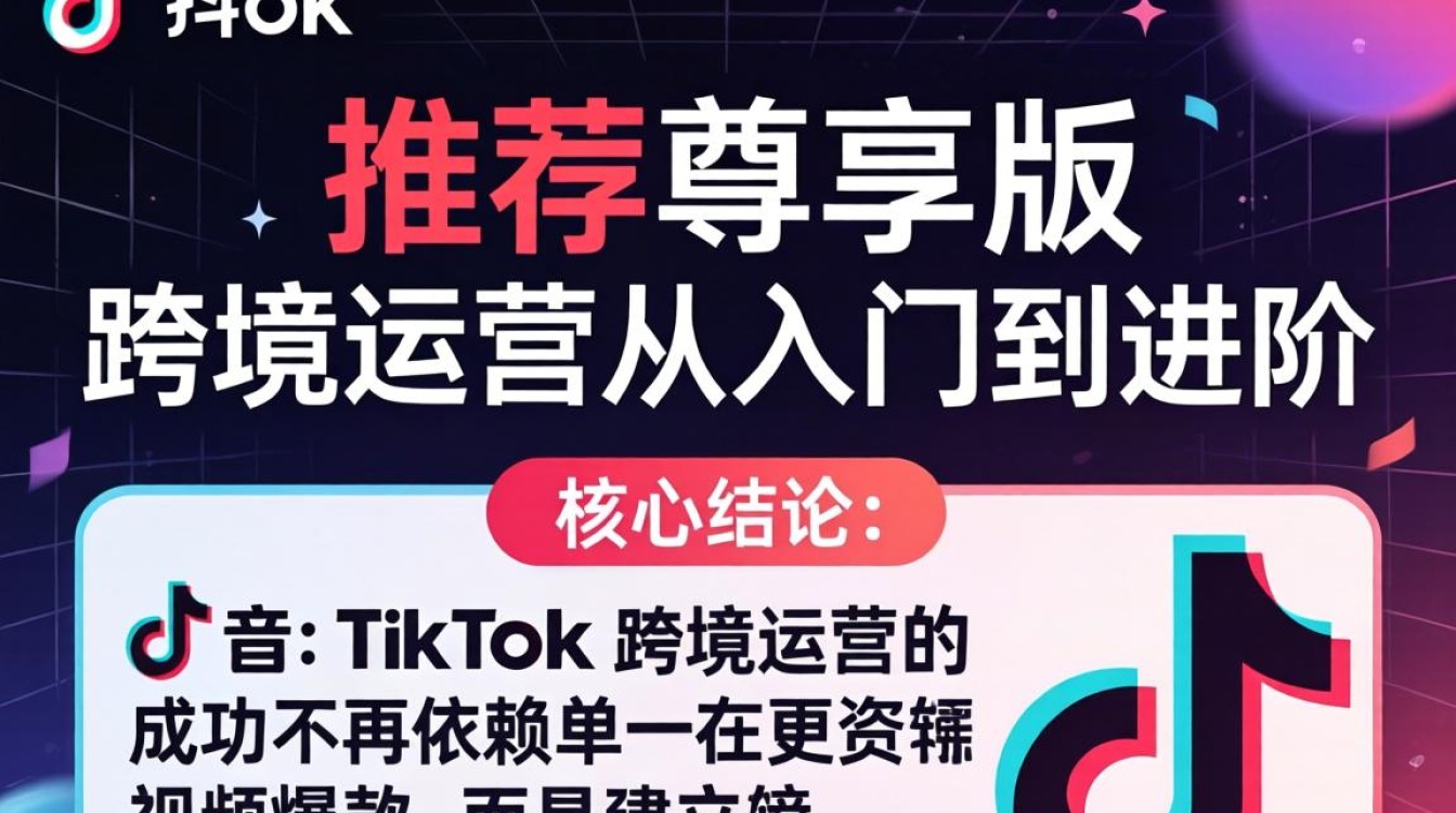 TikTok 推荐尊享版跨境运营从入门到进阶