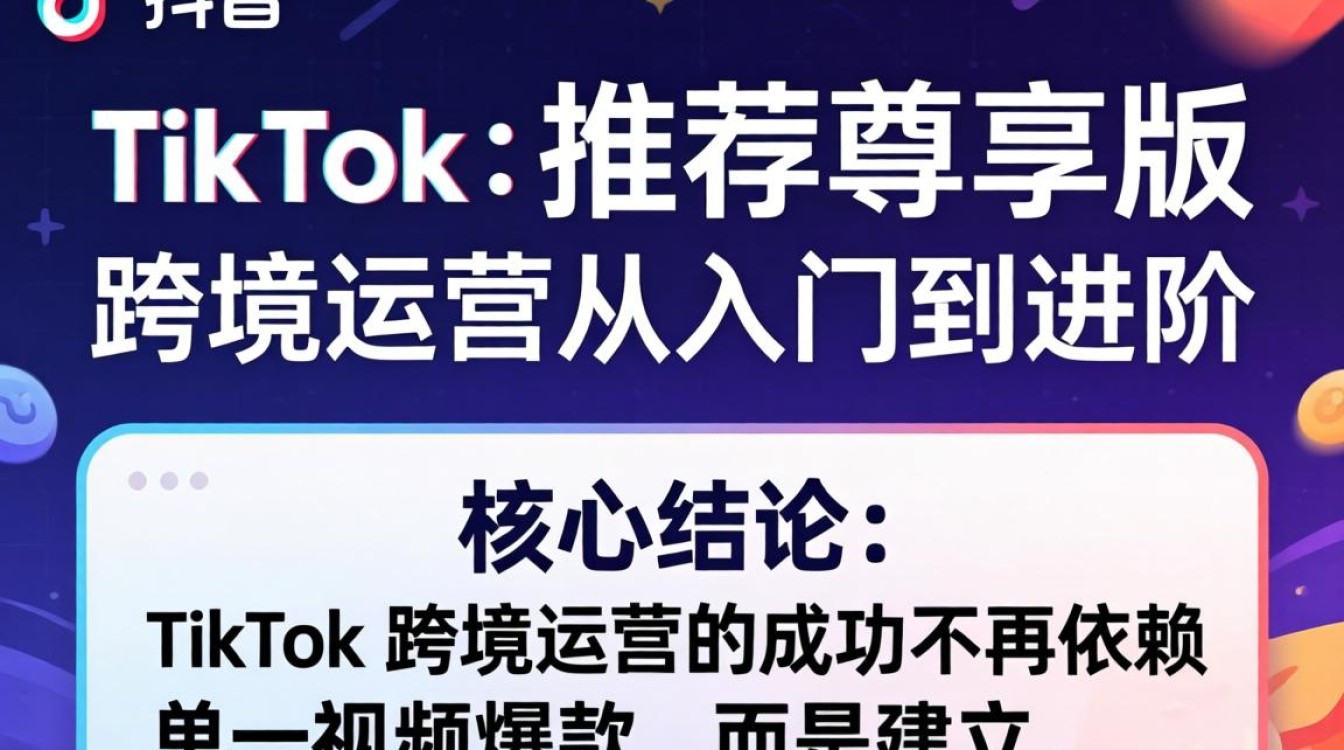 TikTok 推荐尊享版跨境运营从入门到进阶