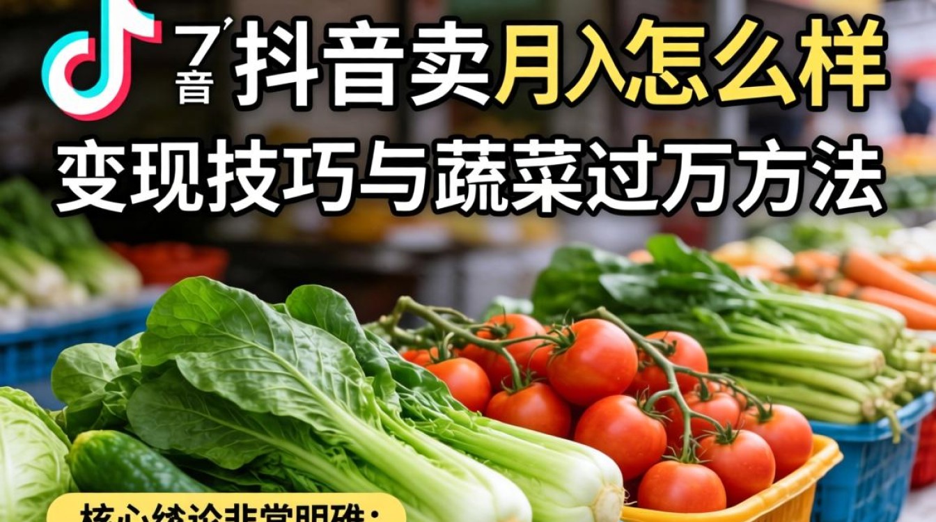抖音卖菜月入过万变现技巧