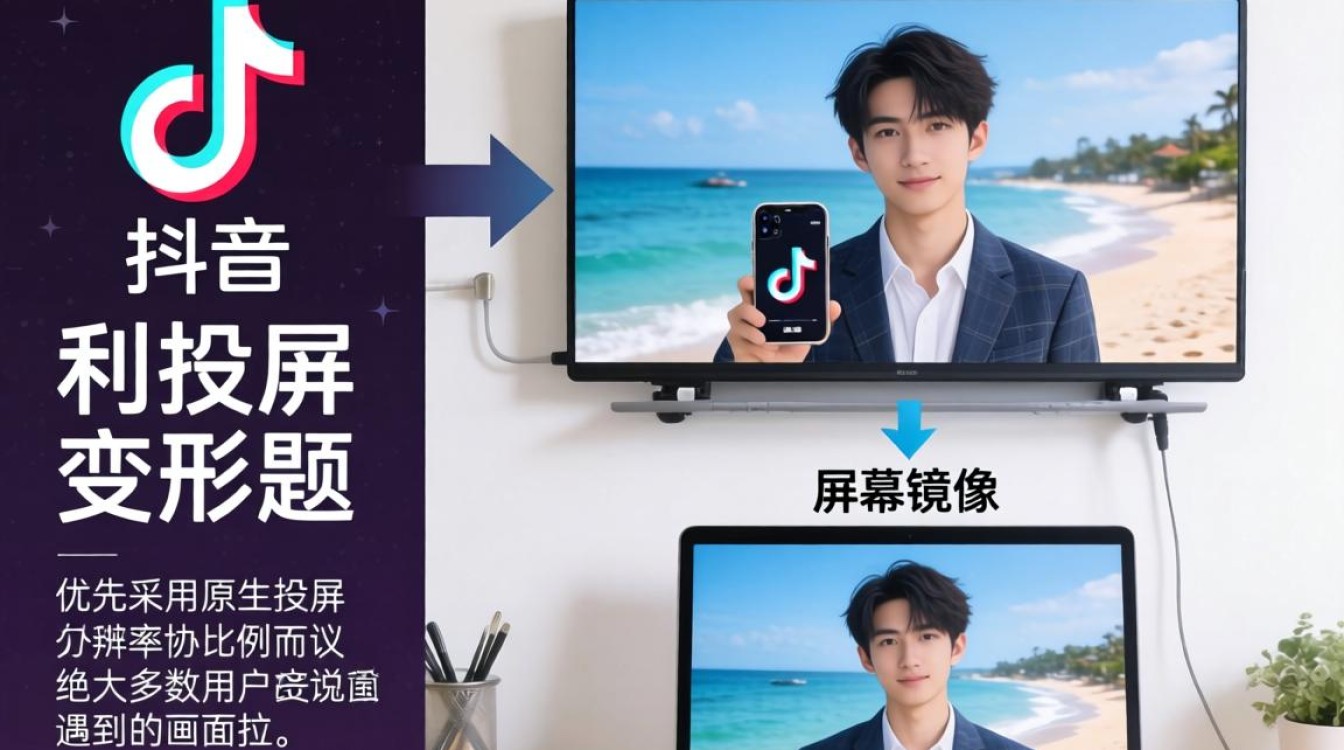 抖音投屏变形怎么处理的