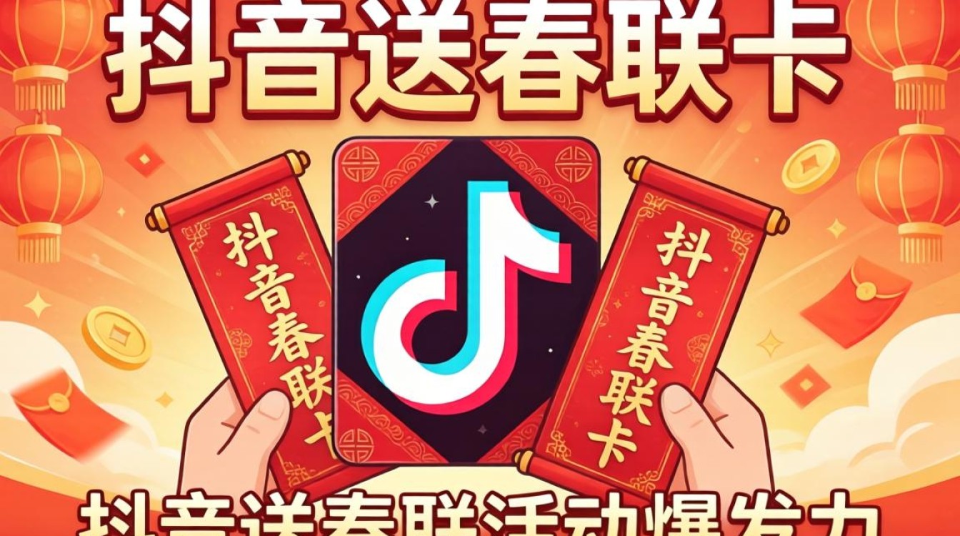 抖音送春联卡教程与爆款创作技巧