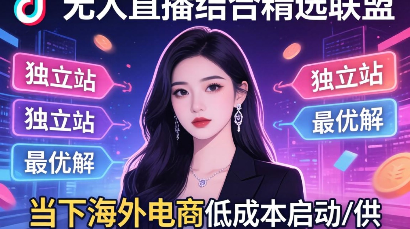 TikTok 无人直播精选联盟独立站建站海外电商指南