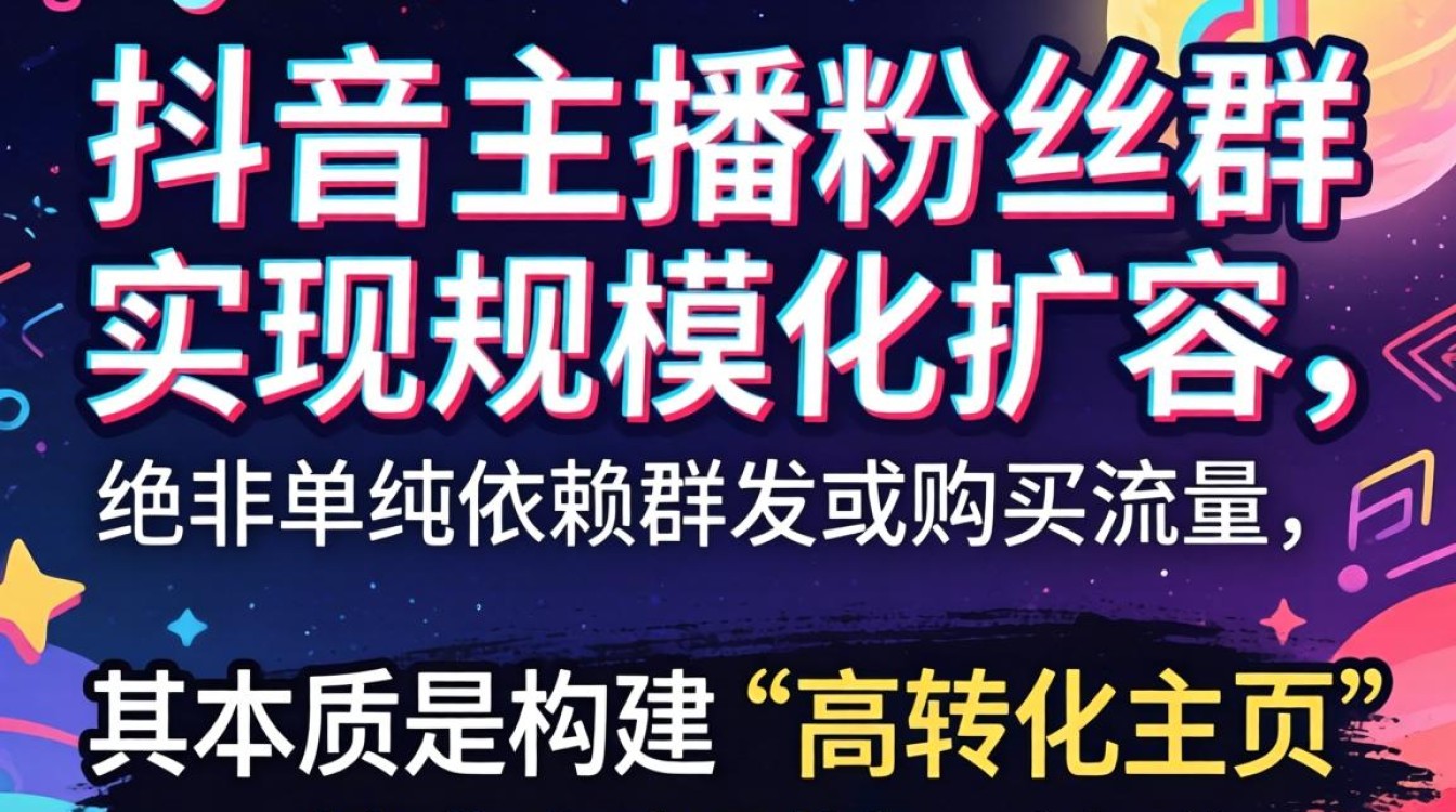 抖音主播粉丝群怎么扩容