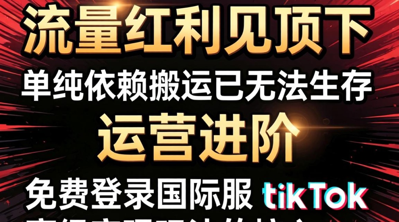 运营进阶免费登录国际服 tiktok 高级变现玩法