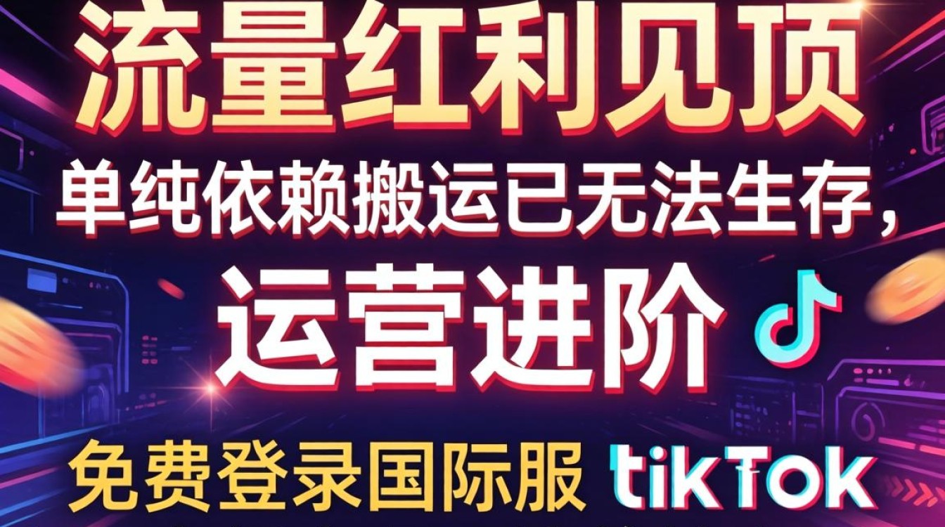 运营进阶免费登录国际服 tiktok 高级变现玩法