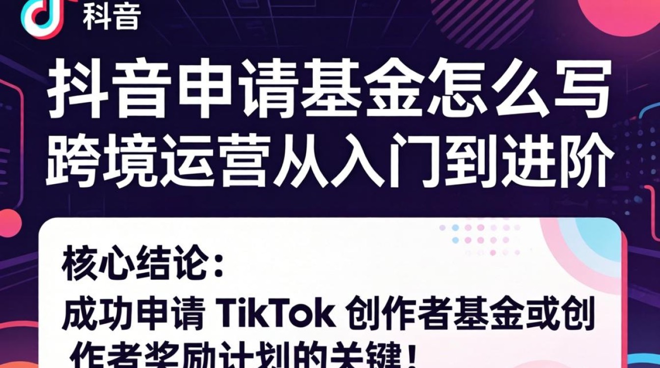 TikTok 申请基金怎么写