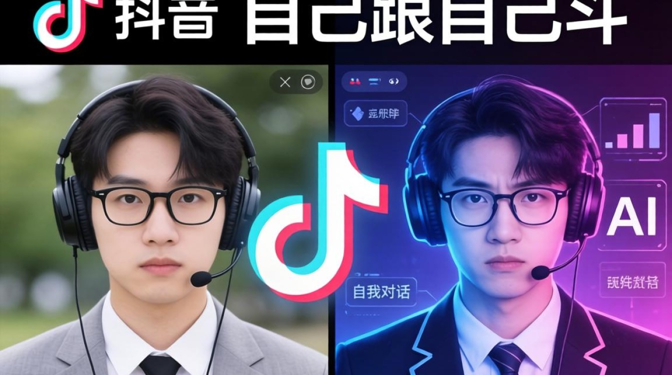 抖音自己跟自己斗怎么拍