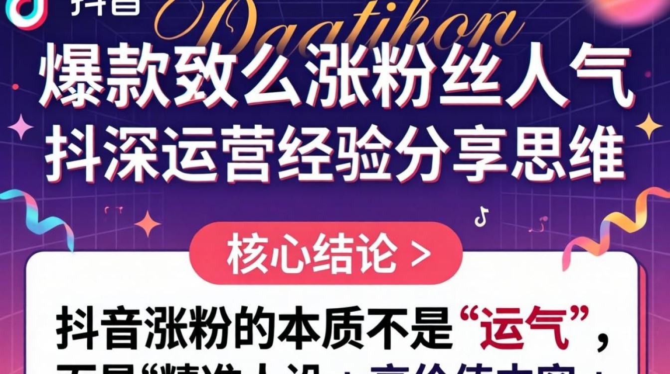 抖音爆款怎么涨粉丝人气