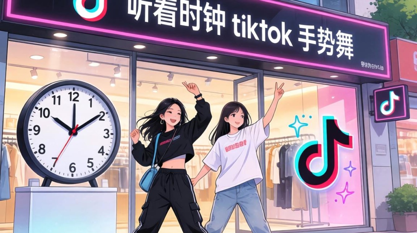 店铺优化听着时针 tiktok 手势舞提升权重排名