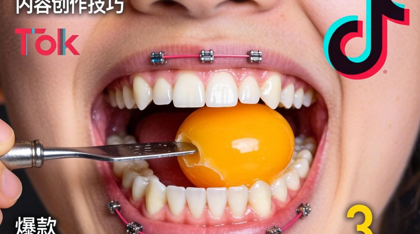 TikTok 用牙打鸡蛋怎么做