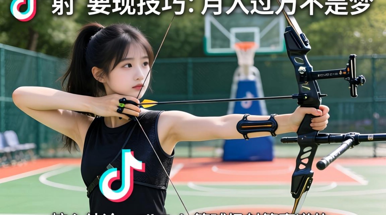TikTok 篮球场射箭月入过万技巧