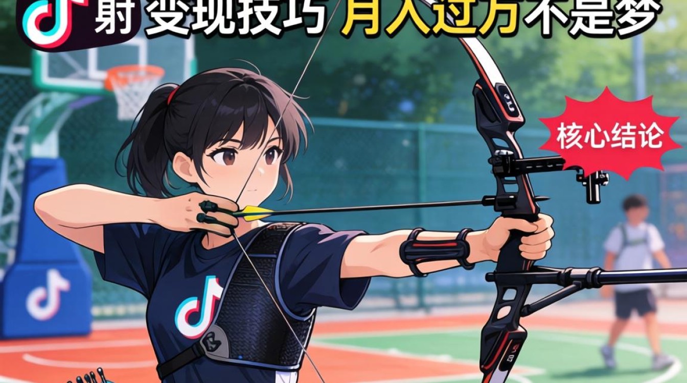 TikTok 篮球场射箭月入过万技巧