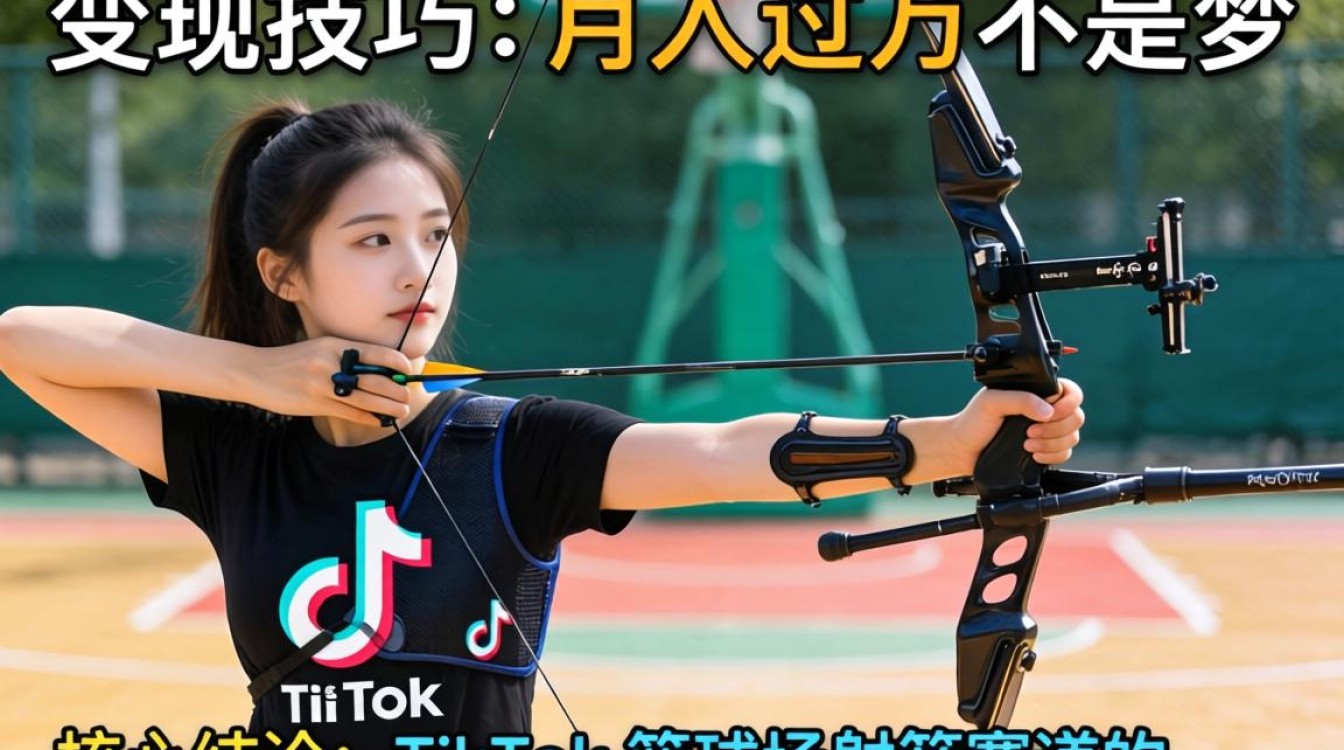 TikTok 篮球场射箭月入过万技巧