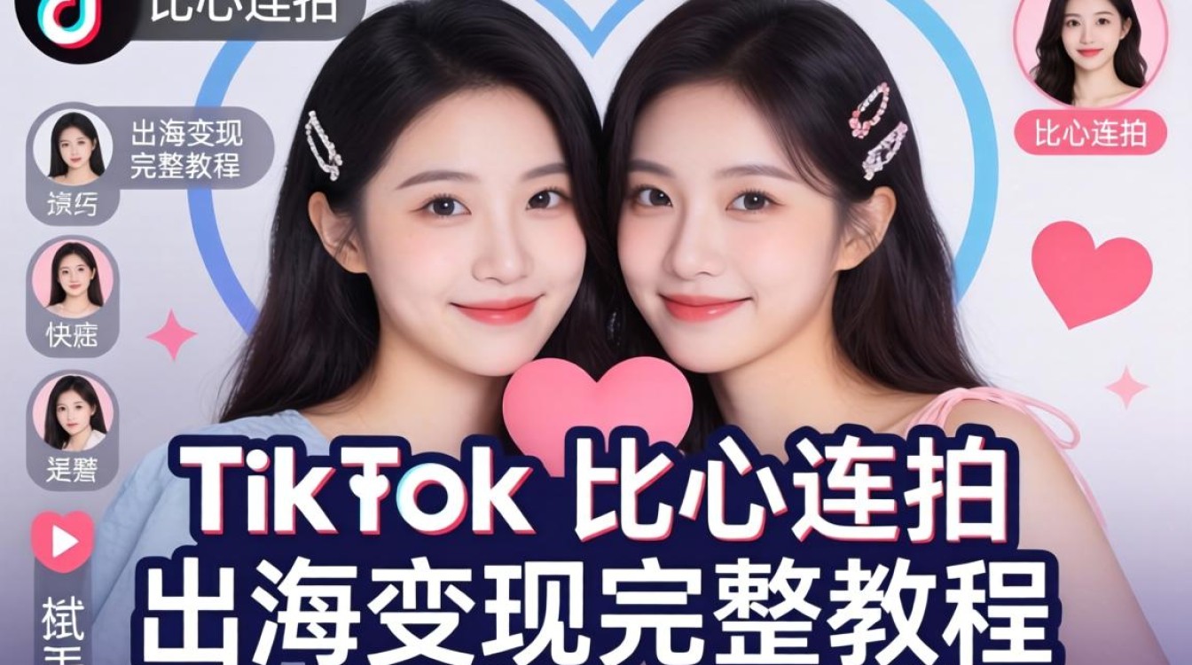 TikTok 比心连拍出海赚钱教程