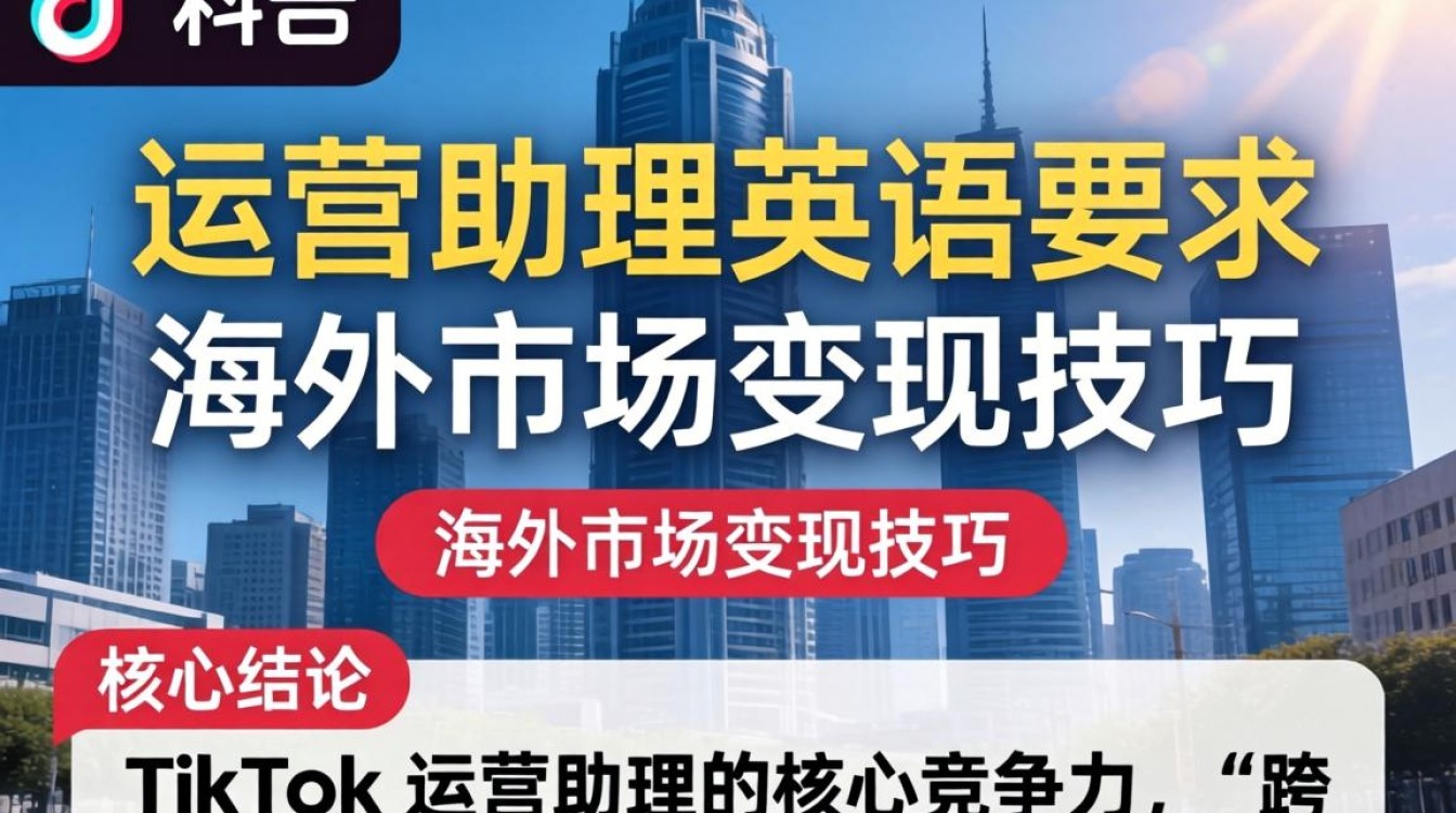 TikTok 运营助理英语要求