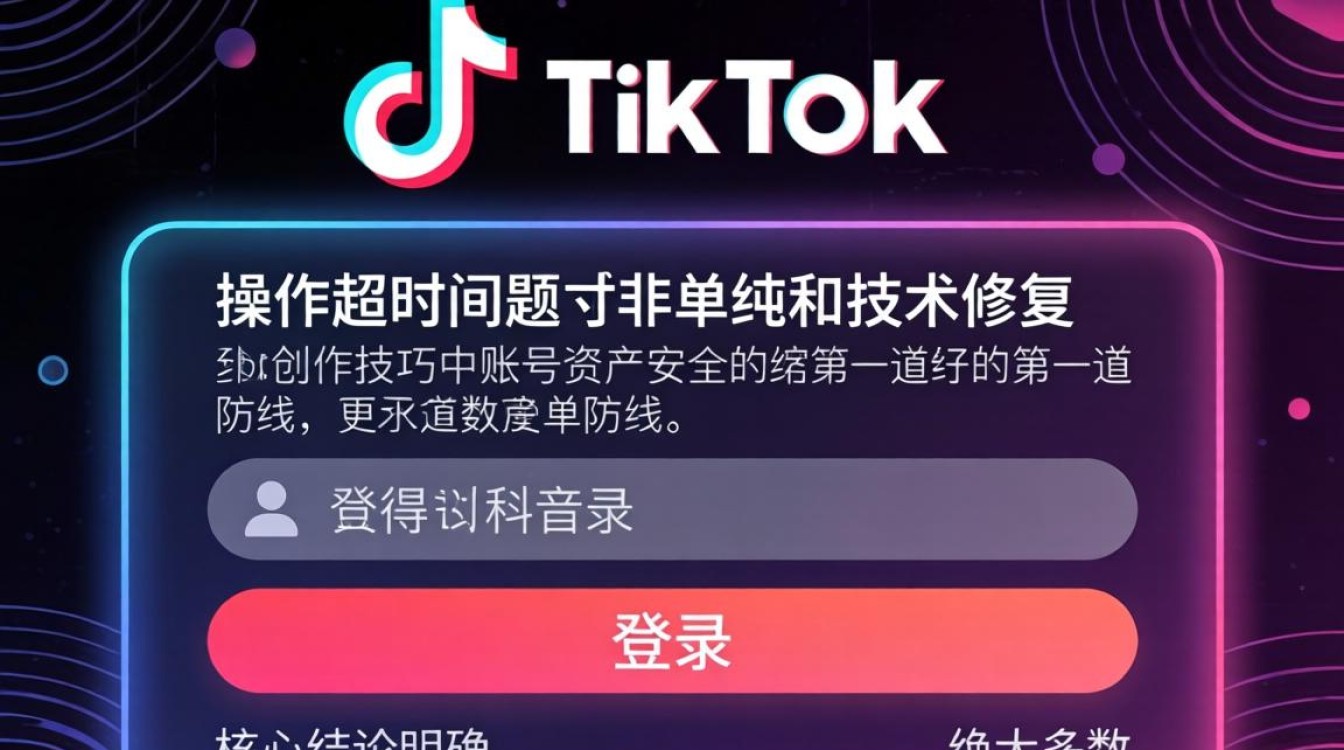 TikTok 登录显示操作超时怎么办