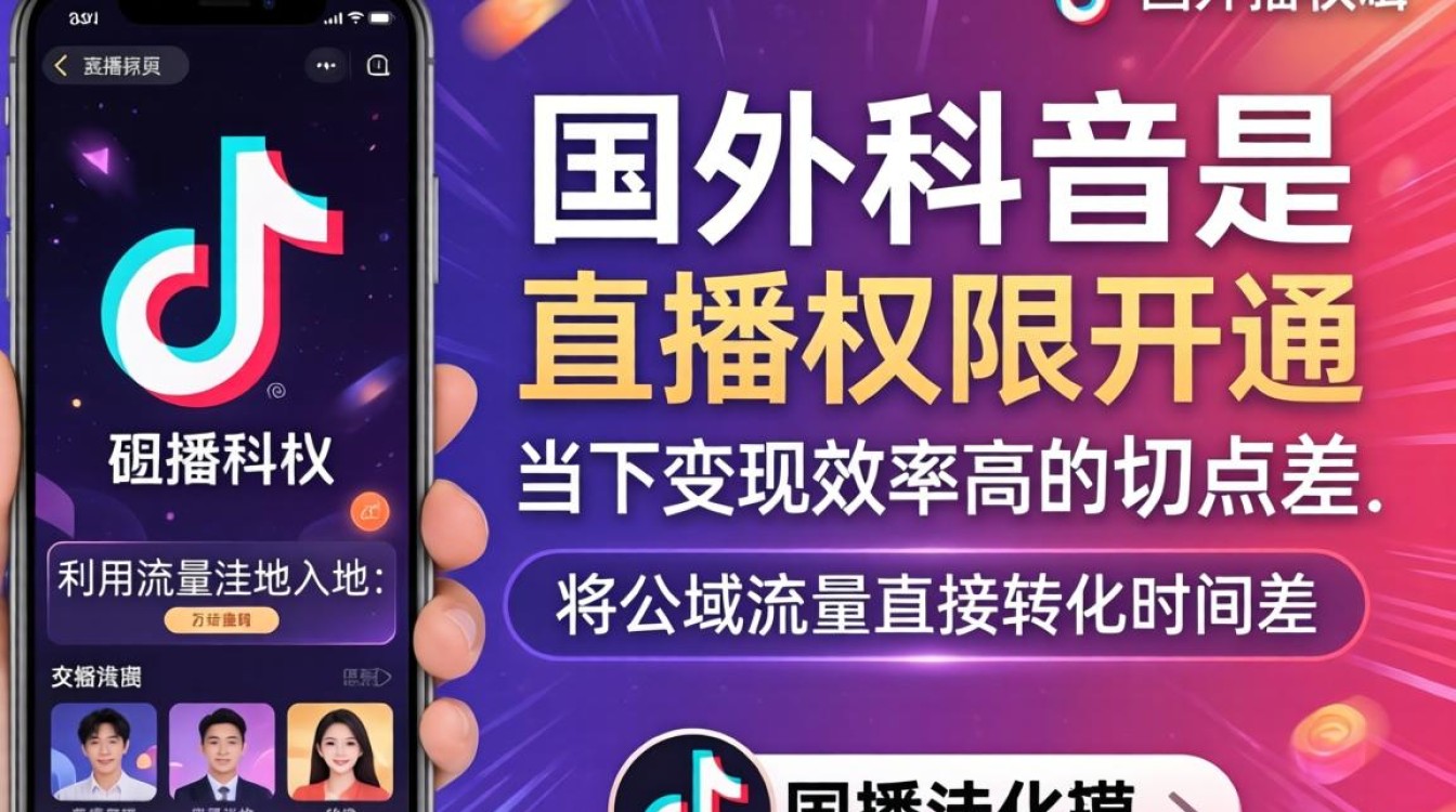 网红经济海外TikTok开通直播权限