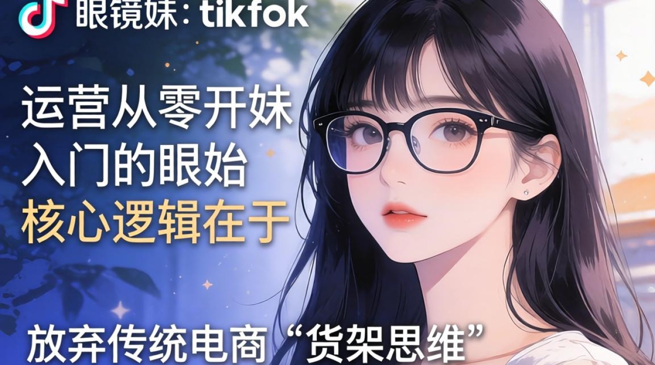 新媒体眼镜妹tiktok眼镜妹运营从零开始入门