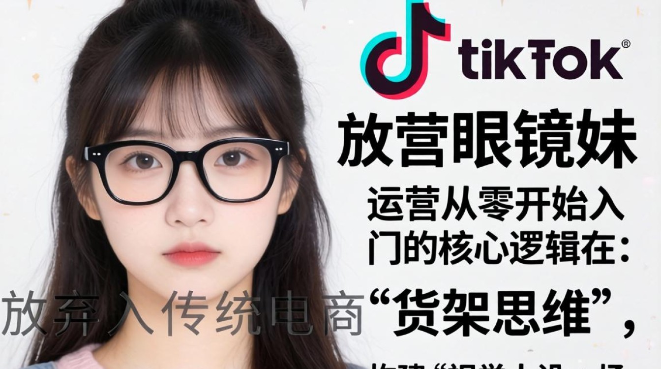 新媒体眼镜妹tiktok眼镜妹运营从零开始入门