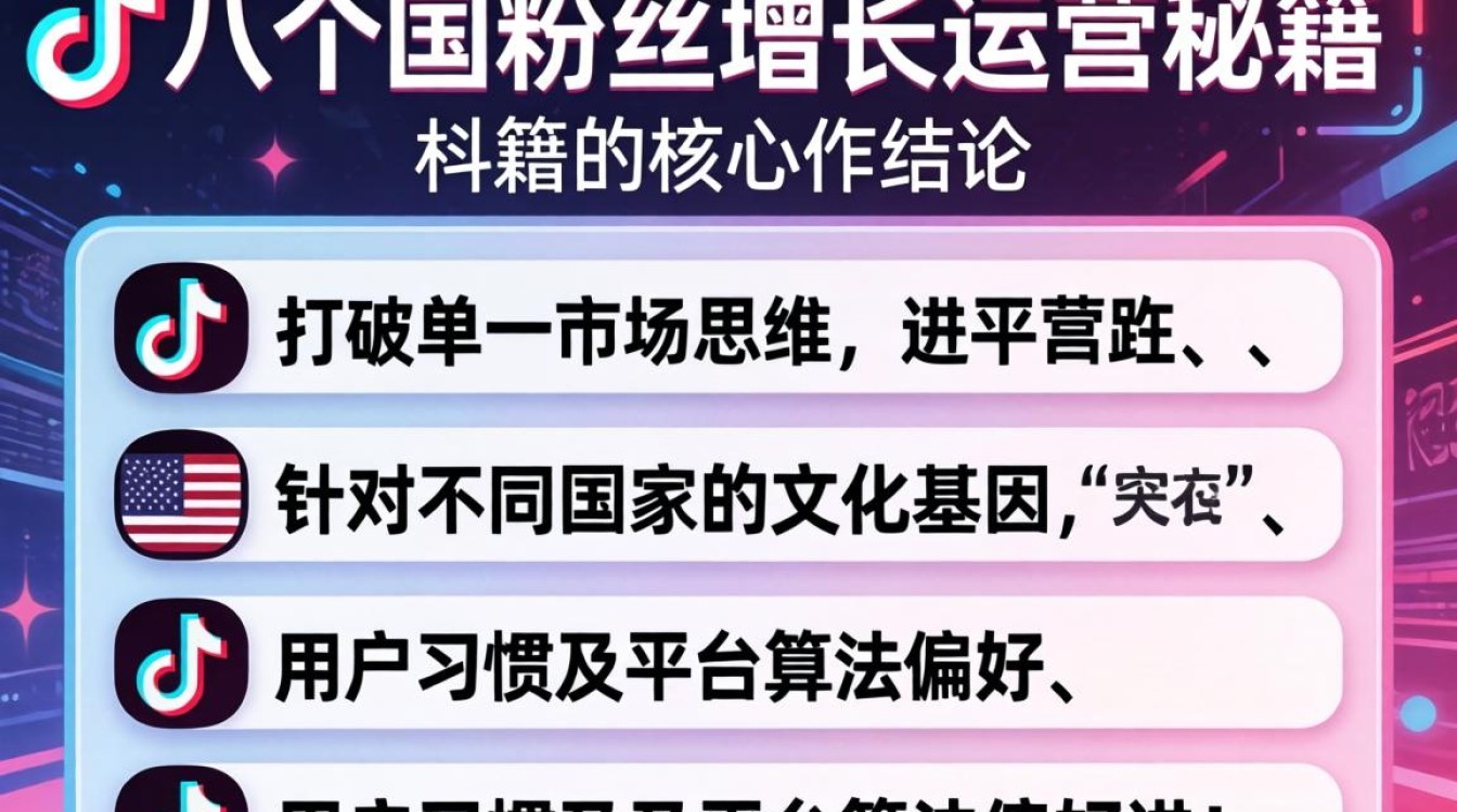 TikTok 八个国家 粉丝增长运营秘籍