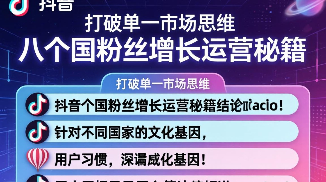 TikTok 八个国家 粉丝增长运营秘籍