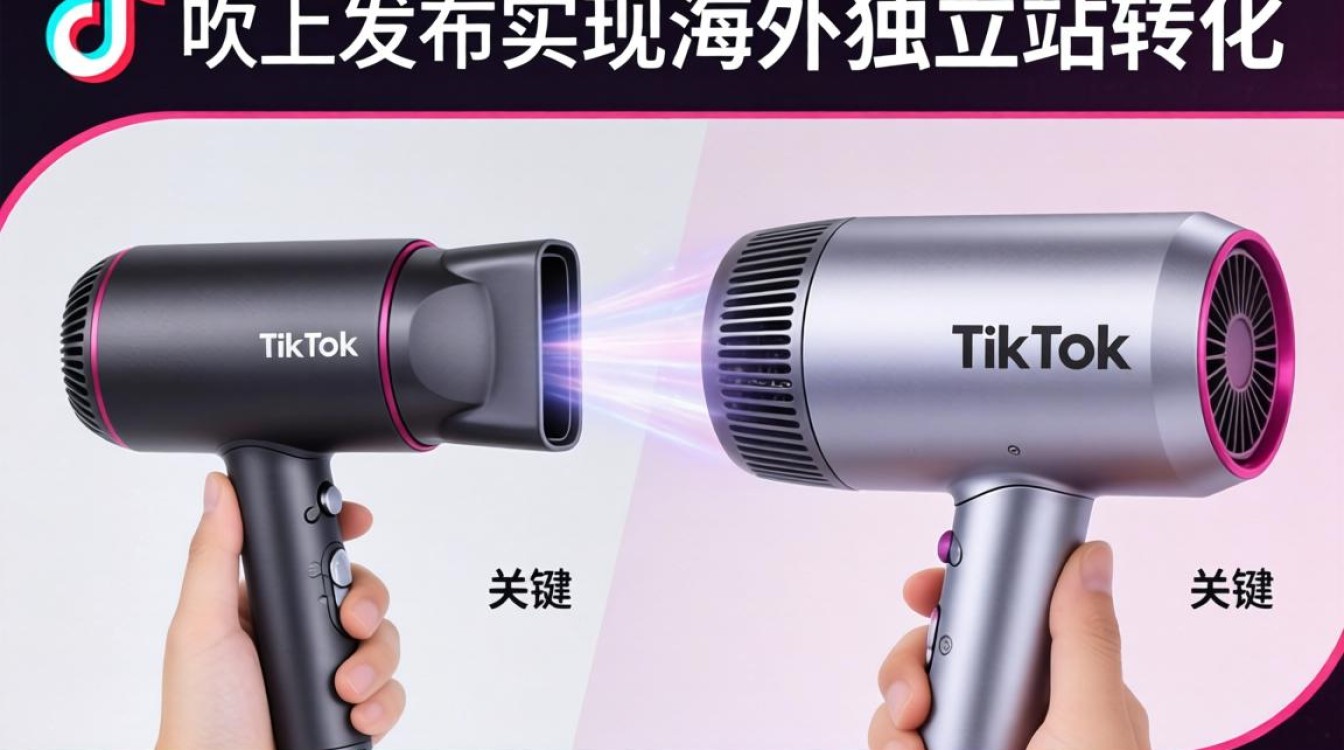 TikTok 发布吹风机独立站建站海外电商指南
