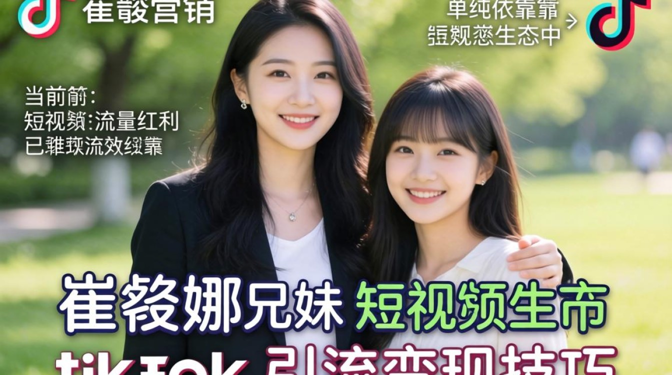 社媒营销崔叡娜兄妹 TikTok 引流变现技巧