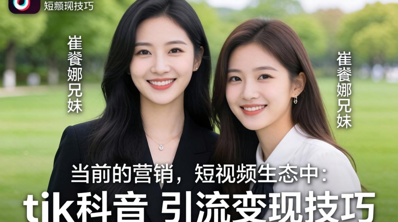 社媒营销崔叡娜兄妹 TikTok 引流变现技巧