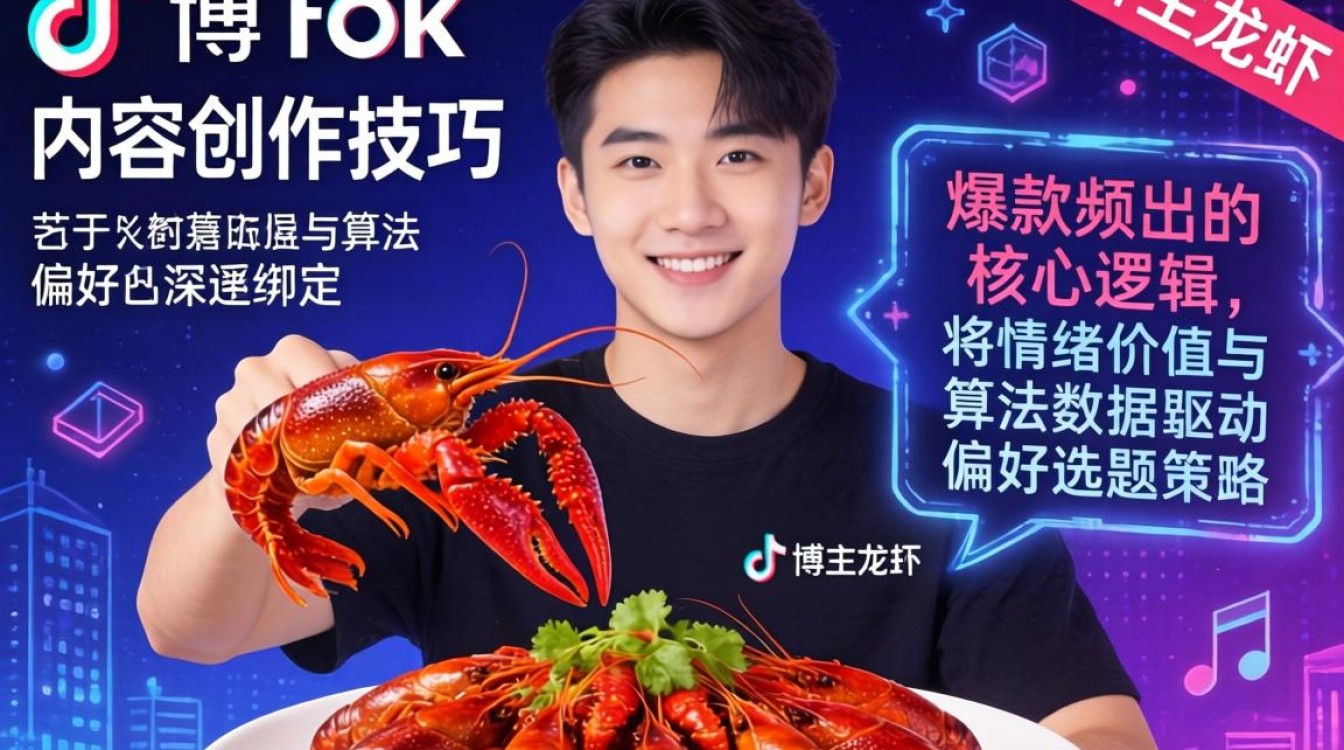 TikTok 博主龙蝦内容创作技巧