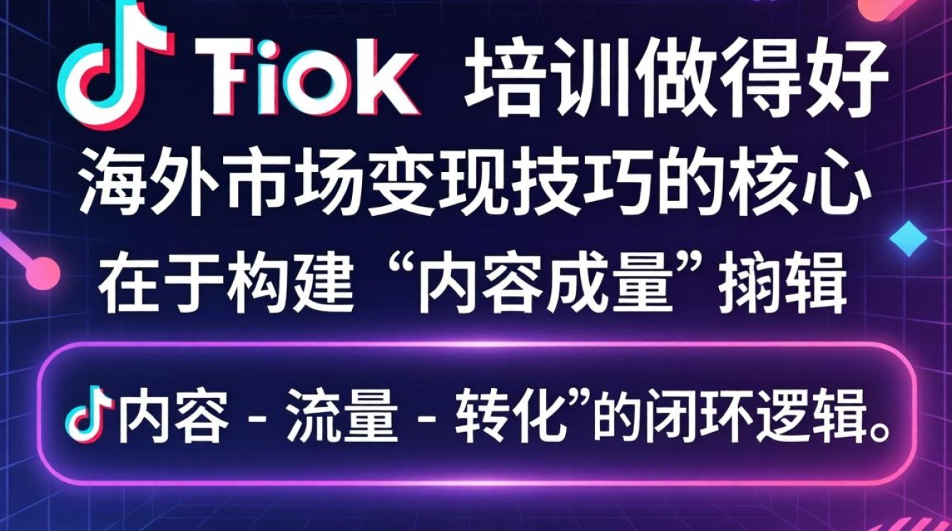 TikTok 培训做得好 海外市场变现技巧